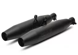 RACING REMUS Slip on Tapered Schalldämpfer Bonneville, links/rechts Ø 84 mm mit Katalysator, Edelstahl schwarz, KEINE (EG-) Genehmigung