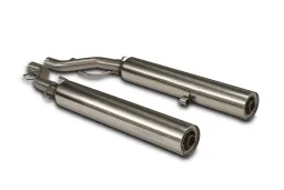 CUSTOM Slip On L/R und wählbaren Endkappen Edelstahl Chrom für BMW R18 Classic/B/Transcontinental inkl. (EG-) Genehmigung