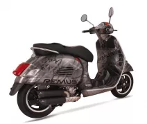REMUS RSC DUAL FLOW Schalldämpfer Edelstahl schwarz Vespa GTS 125-250-300 ie Super ab 05, EG BE