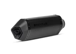 REMUS Slip-On "NOTTE", Edelstahl schwarz, inkl. (EG-) Genehmigung