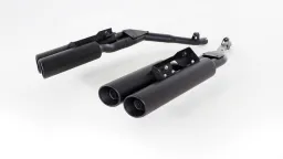 CUSTOM Sportauspuff LINKS/RECHTS für BMW K 1600 Bagger / Grand America, Edelstahl schwarz, incl. EG Genehmigung