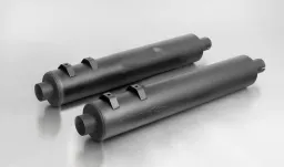 CUSTOM Schalldämpfer, ohne Kat., ohne Endkappe, Edelstahl schwarz, EG/ABE