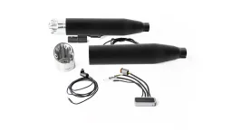 1 x CUSTOM Schalldämpfer Slip-On Ø 102 mm ohne Kat. (wählbare Endkappe), ASC, Edelstahl schwarz, inkl. (EG-) Genehmigung