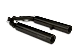 2x CUSTOM RACING Slip On L/R und wählbaren Endkappen, Edelstahl schwarz, KEINE (EG-) GENEHMIGUNG